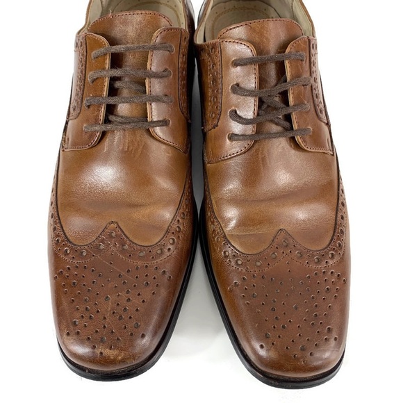 Stacy Adams Wingtip Oxford Dress Shoes Size 8M - Picture 3 of 8